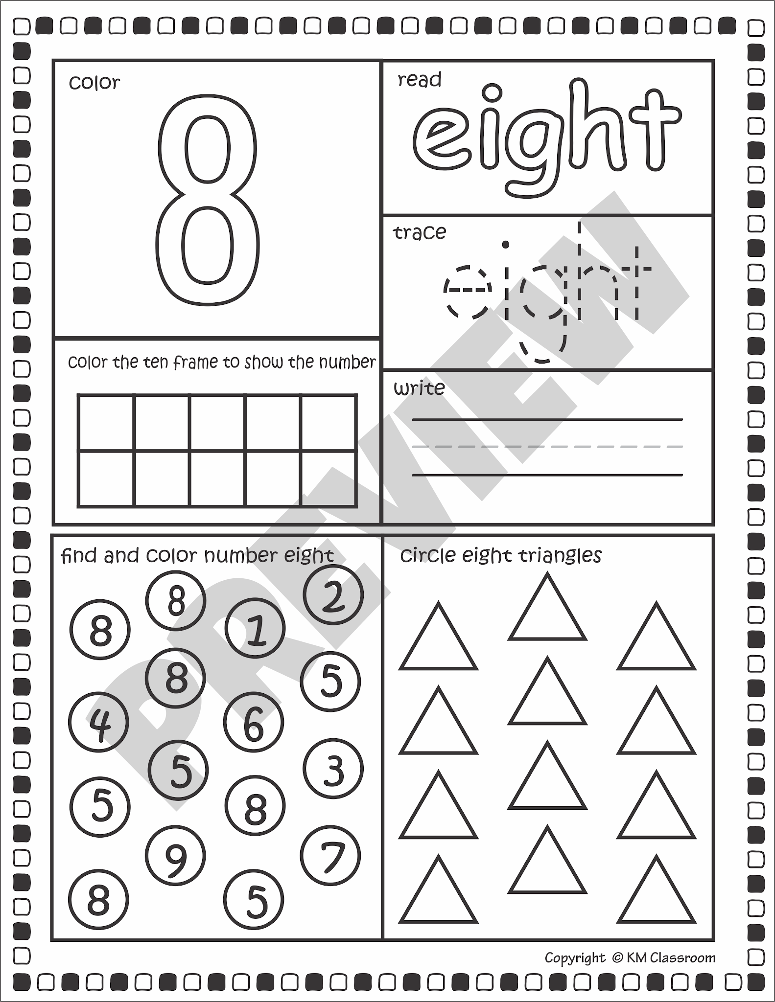 free preschool kindergarten math worksheets 4ac - preschool number worksheets 1 10 by every little adventure tpt | preschool worksheets numbers 1-10