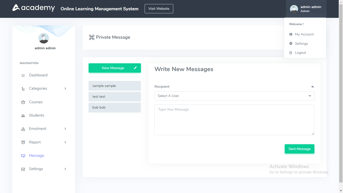 Online Learning Management System in PHP MySQL with Source Code Free