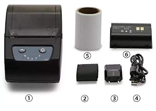 Shreyans 58mm Label + Receipt Printer (2 in 1) - Thermal (55x25 Label Combo) Free 500 Labels Bluetooth and USB Connectivity Support