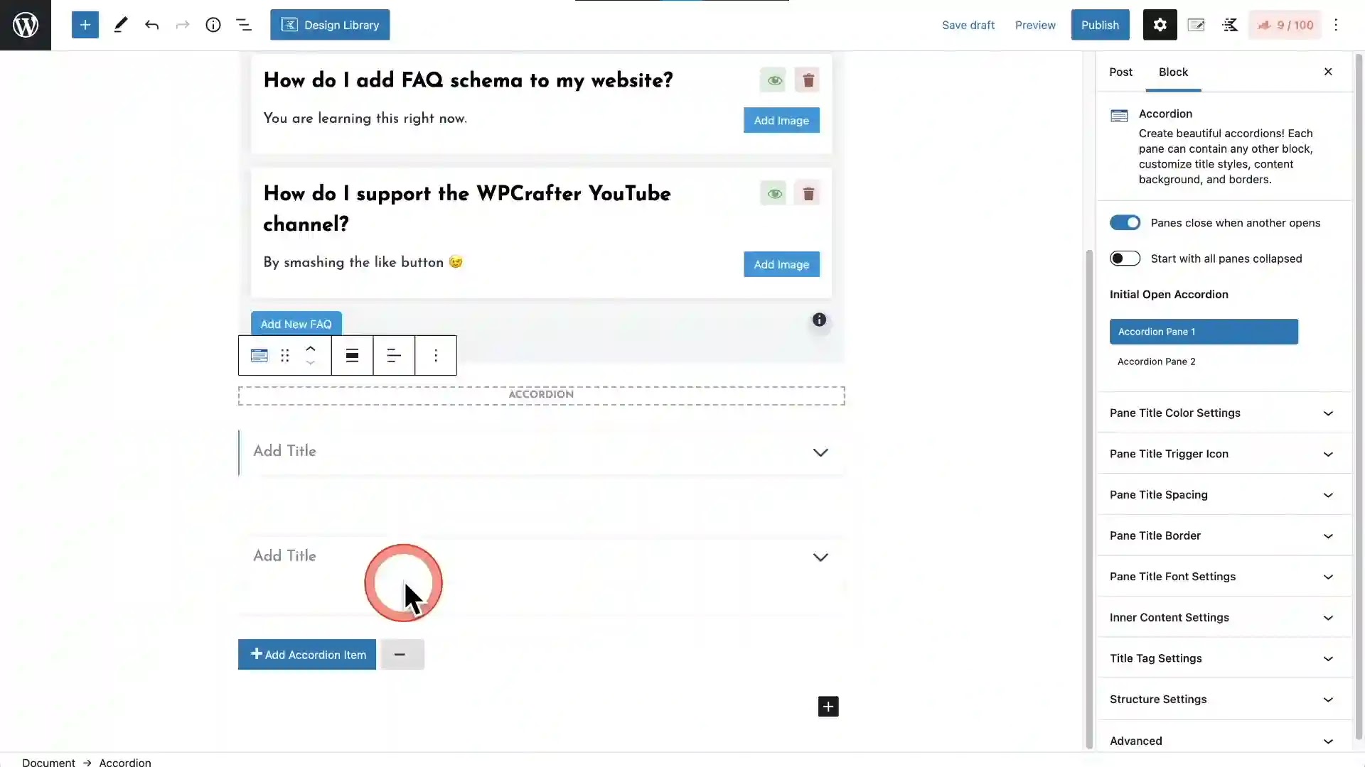 FAQ Section in Kadence Blocks