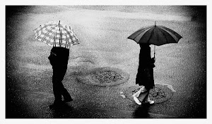 Perder el camino/extraviarnos de a dos/bajo la lluvia/las espaldas se miran/los ojos se cierran