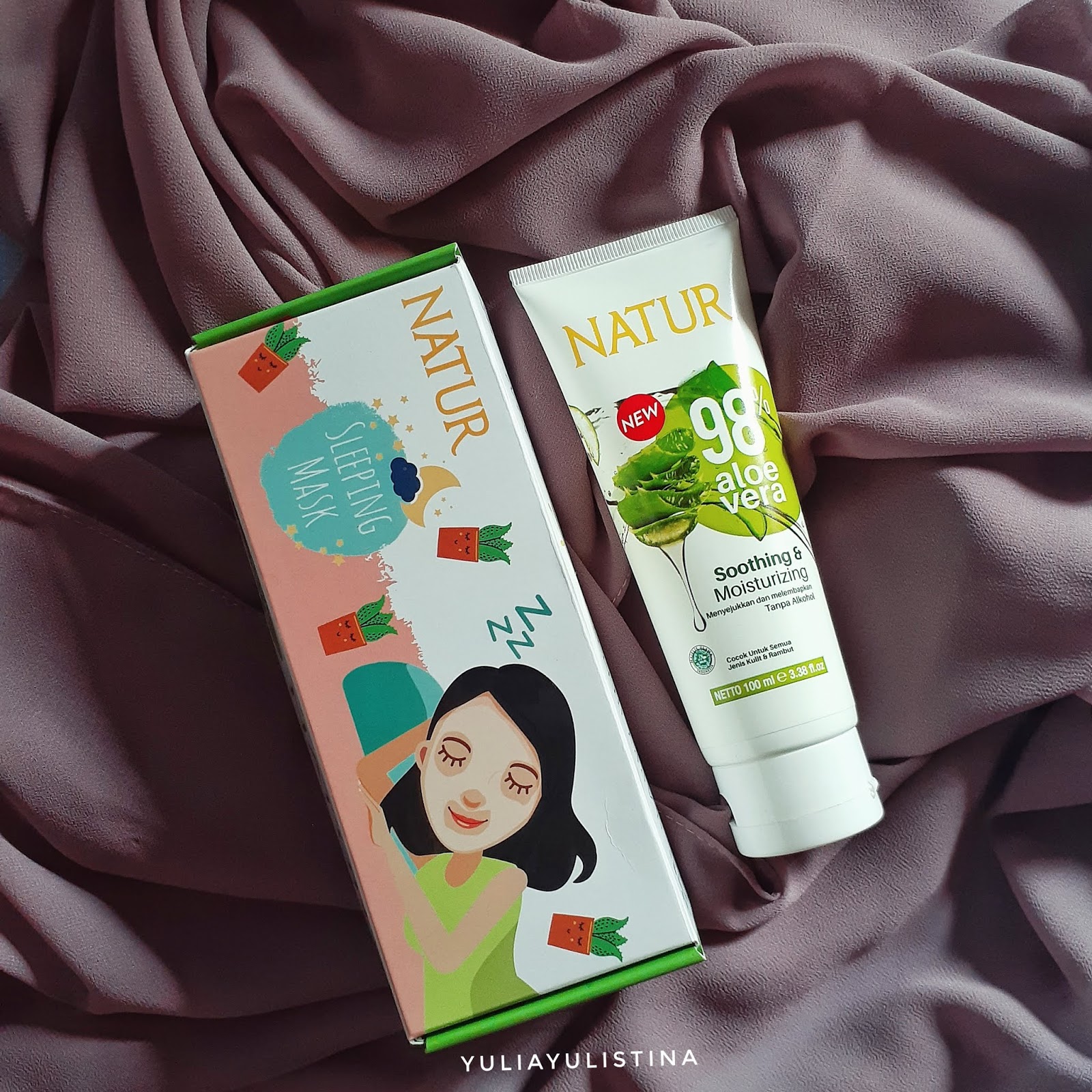 REVIEW Natur Sleeping Mask Aloe Vera Gel The Yulistinay's Diary