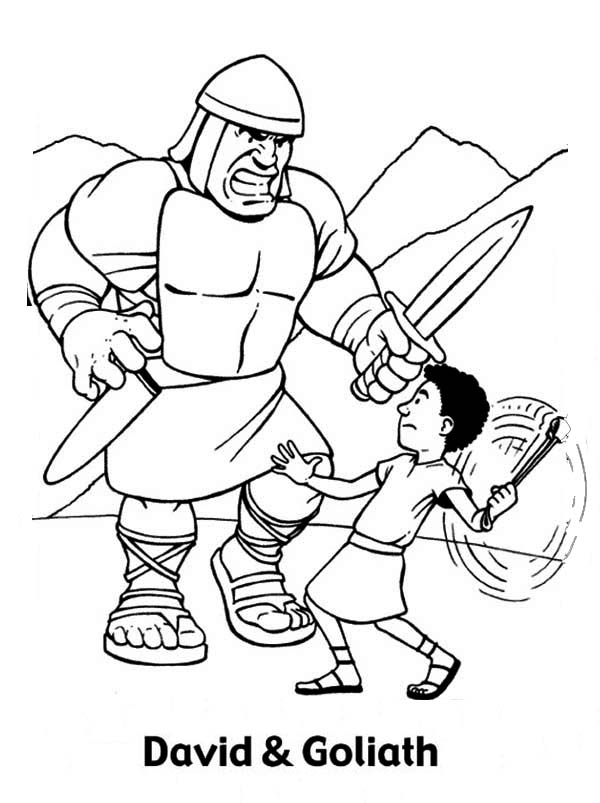 david and goliath coloring pages printable | Alphabet Coloring Pages