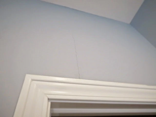 settling drywall crack repair