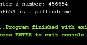 C Program to check whether a number is palindrome or not