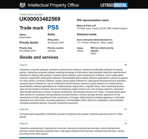 سوني تواصل تسجيل العلامة التجارية لجهاز PS5 