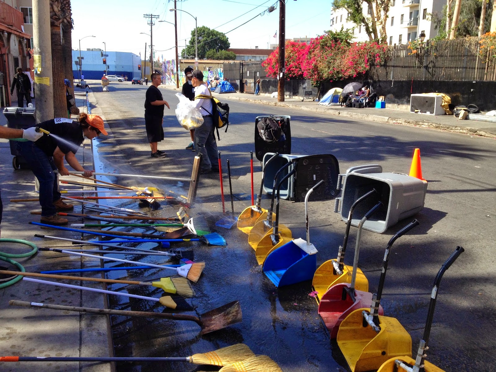 Los Angeles Times Pressmens 20 Year Club Skid Row Los Angeles Clean Up