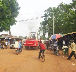 Bike riding in Guinea-Bissau near the town of Gabu Koundara