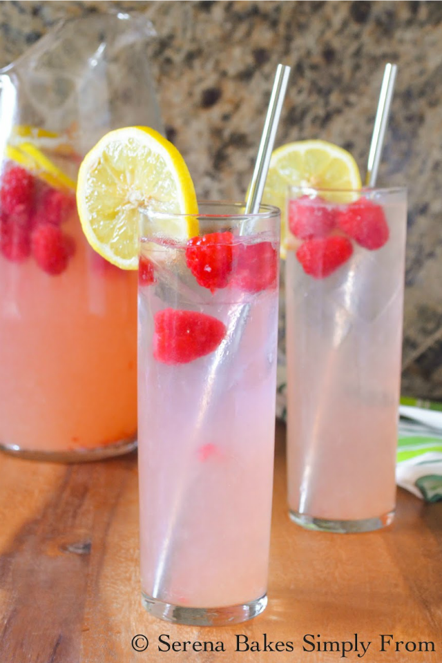 Sparkling Raspberry Lemonade recipe with a cocktail option is easy to make and perfect for 4th of July and summer bbq's.