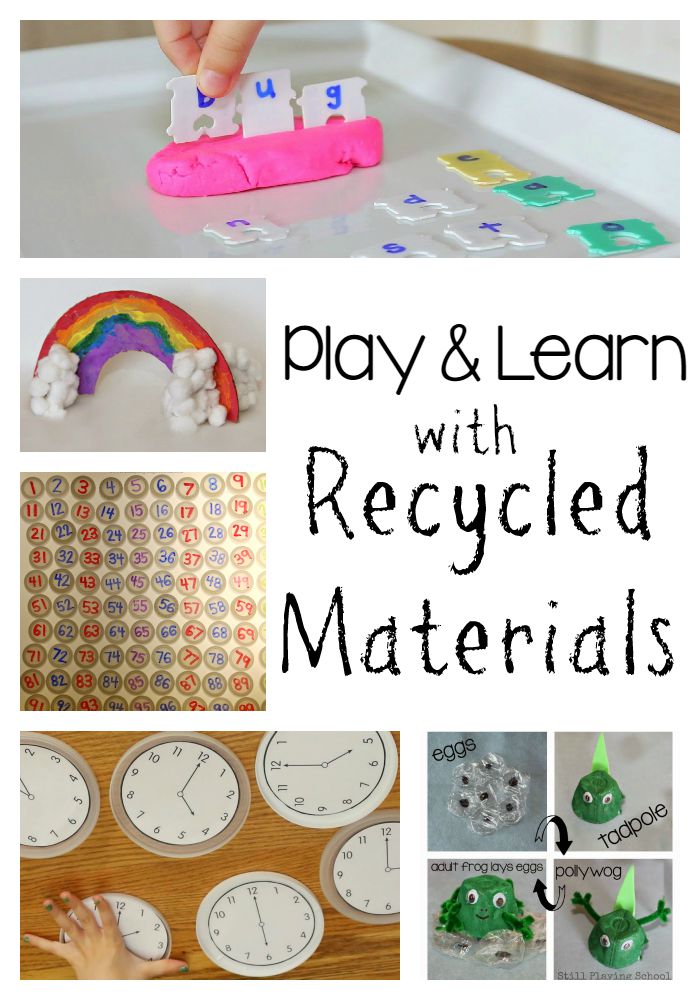 Still Playing School Play & Learn with Recycled Materials