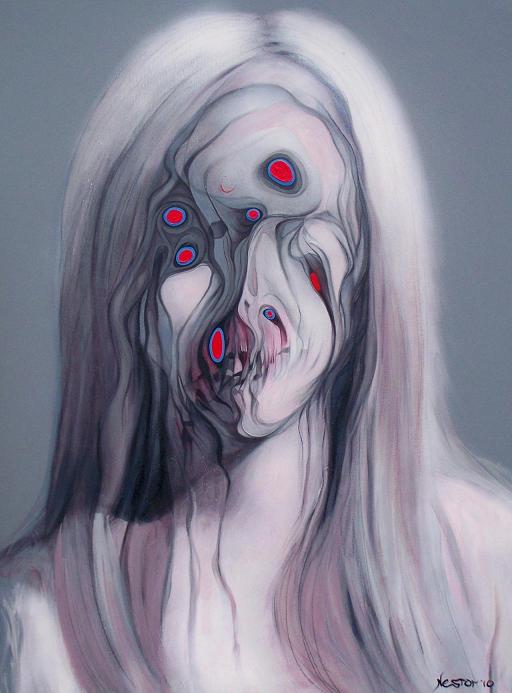 buddy nestor pinturas rostos distorcidos bizarros