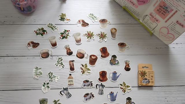 Coffee Themed Sticker Flakes Coffee Themed Sticker Flakes