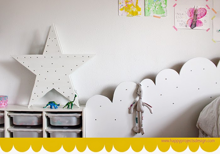 habitación para niñas DIY: dormir en una nube