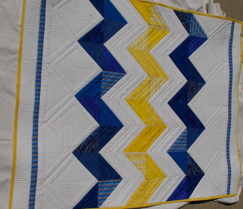 Reems Creek Chronicles Blue and Yellow Baby Quilt