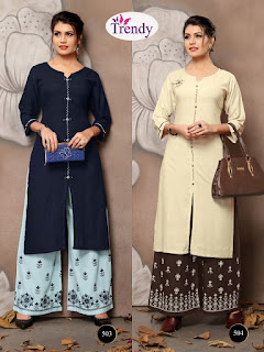 trendy palazzo house vol 5 kurti with palazzo