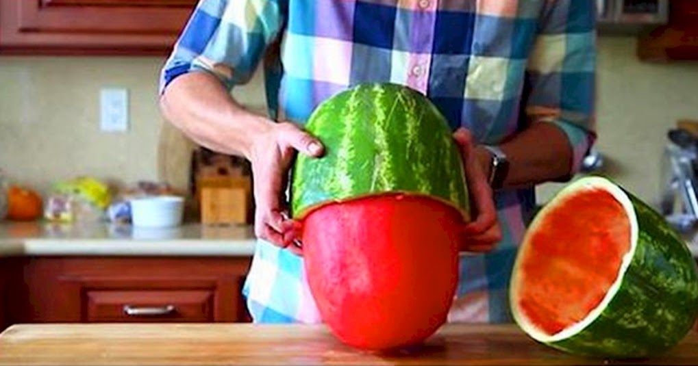 SKIN A WATERMELON party trick Handy DIY