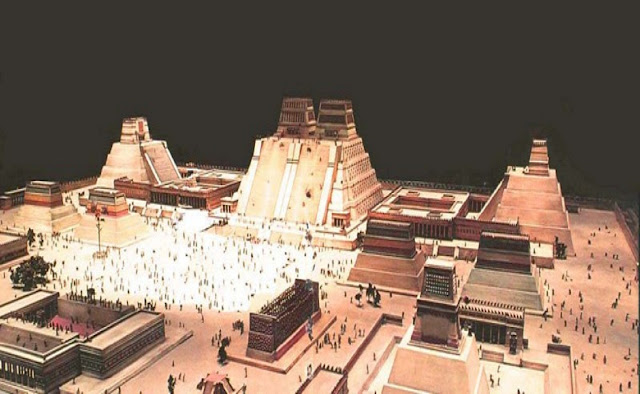 Масштабная модель центра Теночтитлана (Мексиканский национальный музей антропологии и истории)