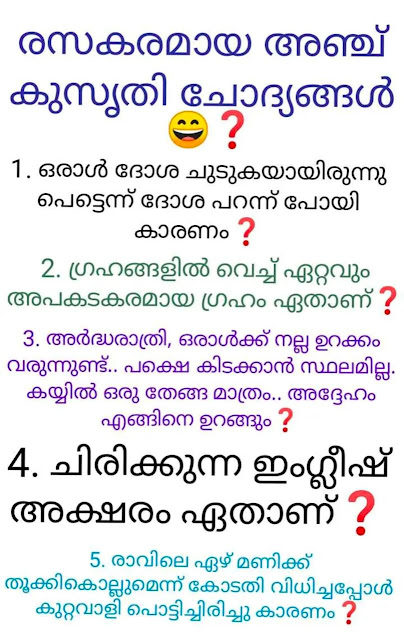 5 Kusruthi Chodyangal with Answer in 2020 5 Kusruthi Chodyangal with Answer in 2020