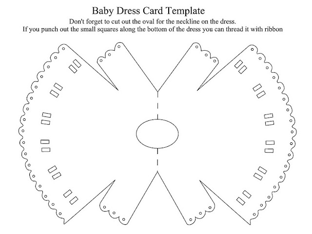 Baby Dress Template for Cards or Invitations. Baby Dress Template for Cards or Invitations.