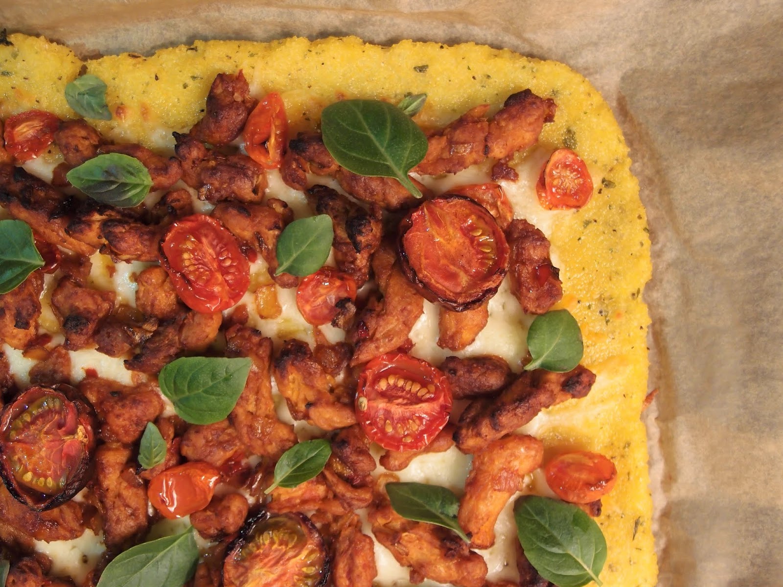 The VegHog: Spicy polenta pizza