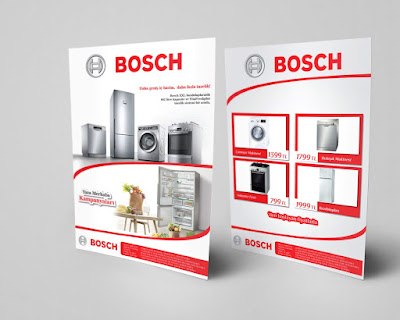 Bosch beyaz eşya kampanya indirim el ilanı broşür örneği