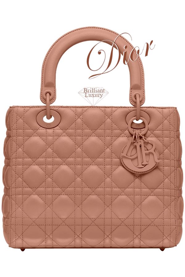 ♦Dior Lady Dior blush powder ultramatte top handle bag #dior #bags #brilliantluxury