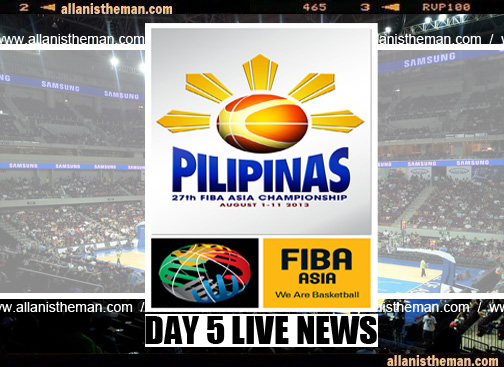 FIBA Asia Championship 2013: DAY 5 Live Game Results