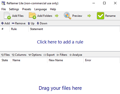 Software gratuito de cambio de nombre de archivos para Windows