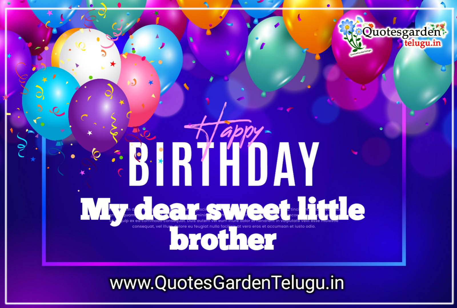 Happy birthday to my little brotherSMS messages for best WhatsApp status |  Like Share Follow