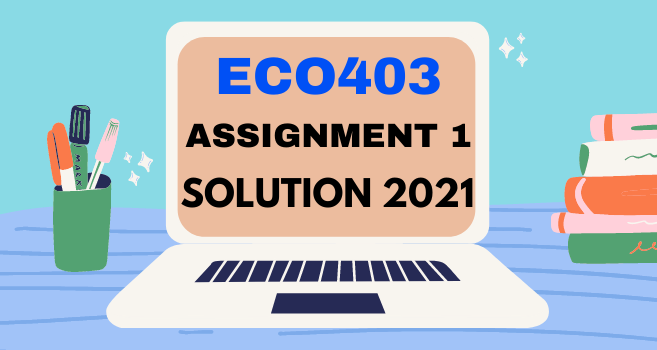 ECO403 Assignment 1 Solution 2021 - VU Answer