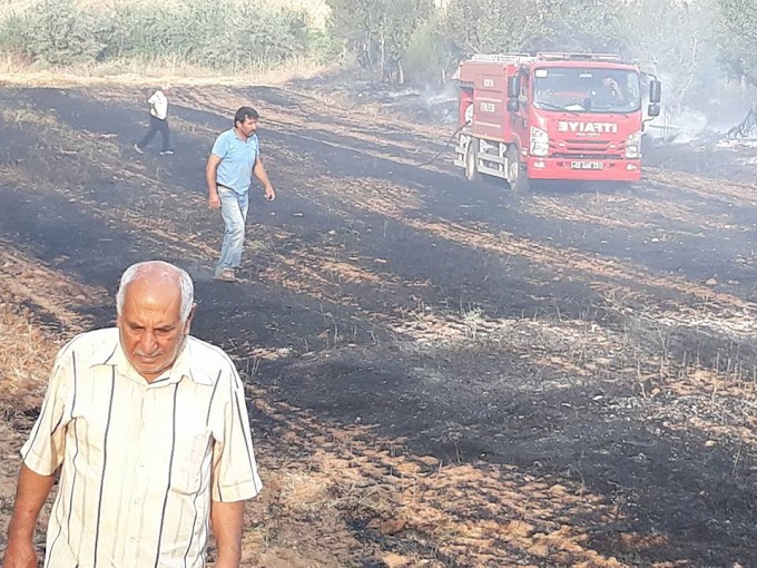 Bozkır Bağyurdu Mahallesinde Ekin Tarlasında Yangın çıktı