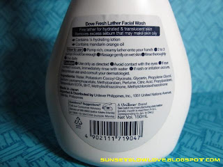 Dove Go Fresh Fresh Lather Facial Wash description and ingredients