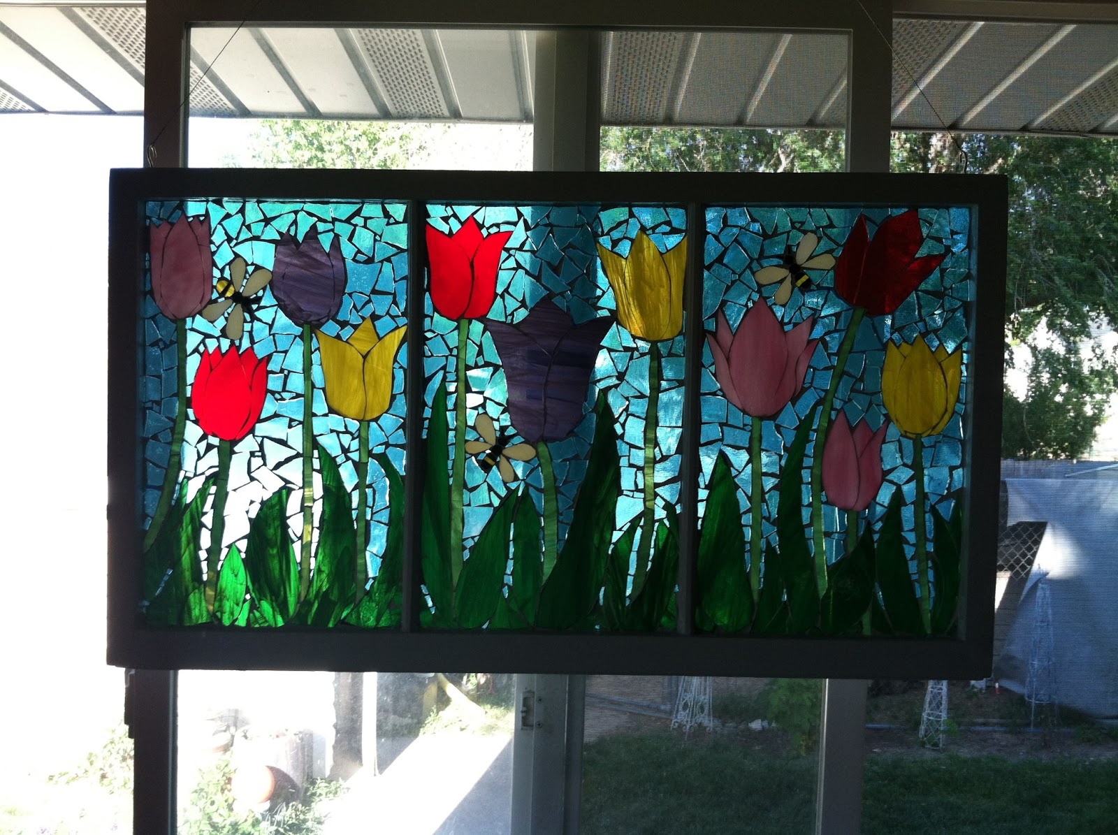 Pollyanna Reinvents Colored Glass Mosaics