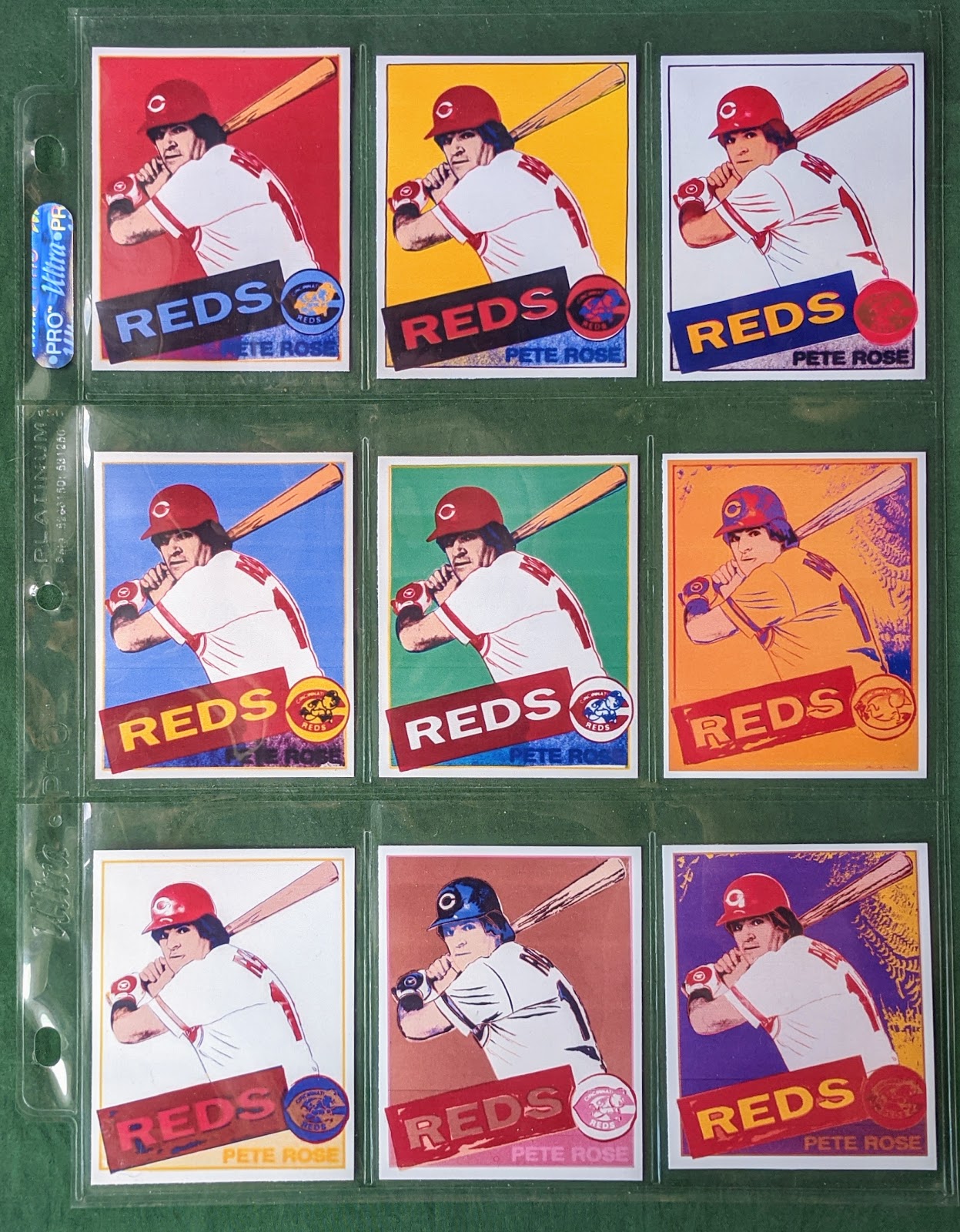 Baseball Card Breakdown Pete Rose Andy Warhol Custom Nine
