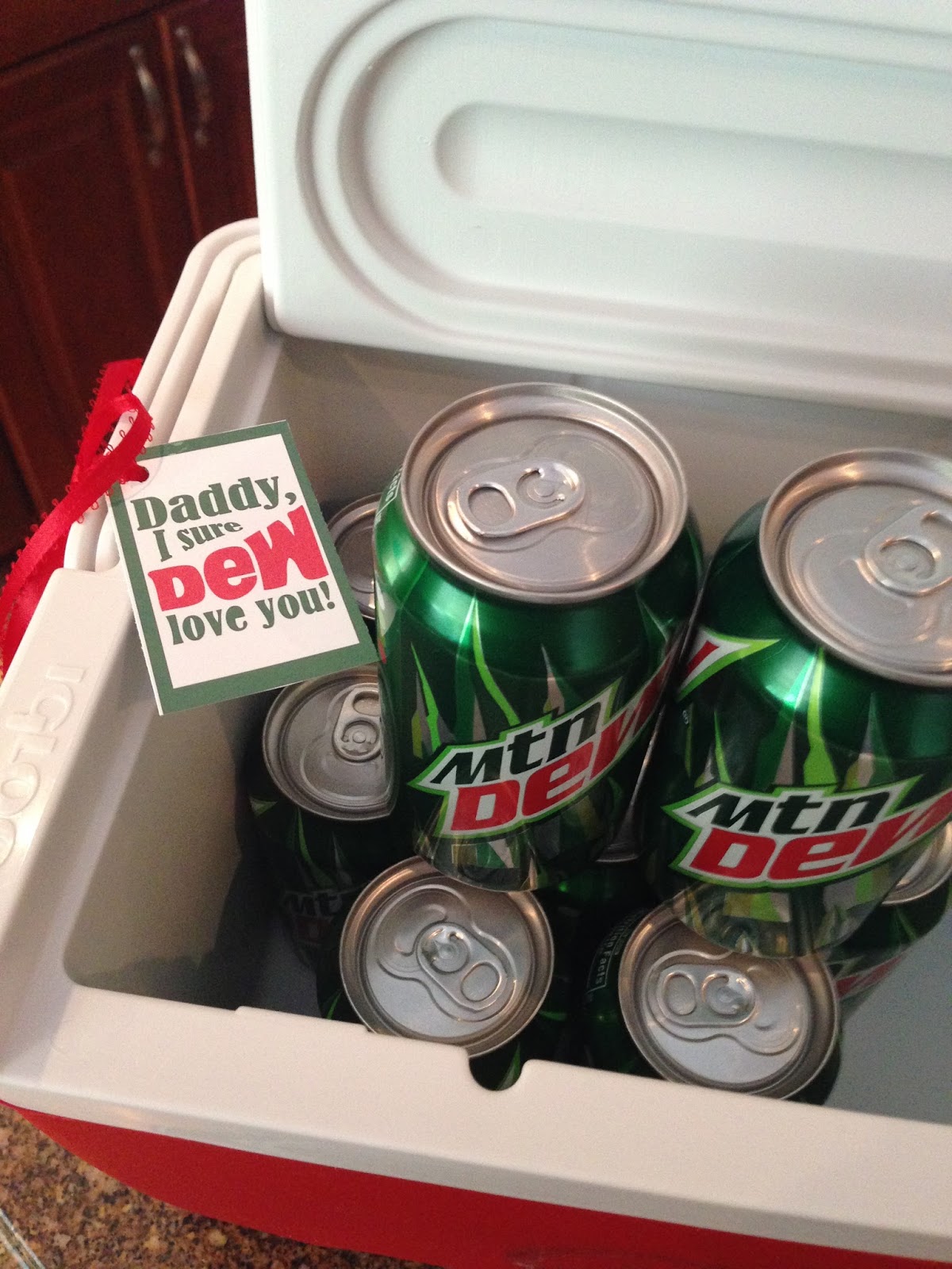 Creative Party Ideas by Cheryl Father's Day "I Sure Dew Love You" Mt. Dew gift Idea