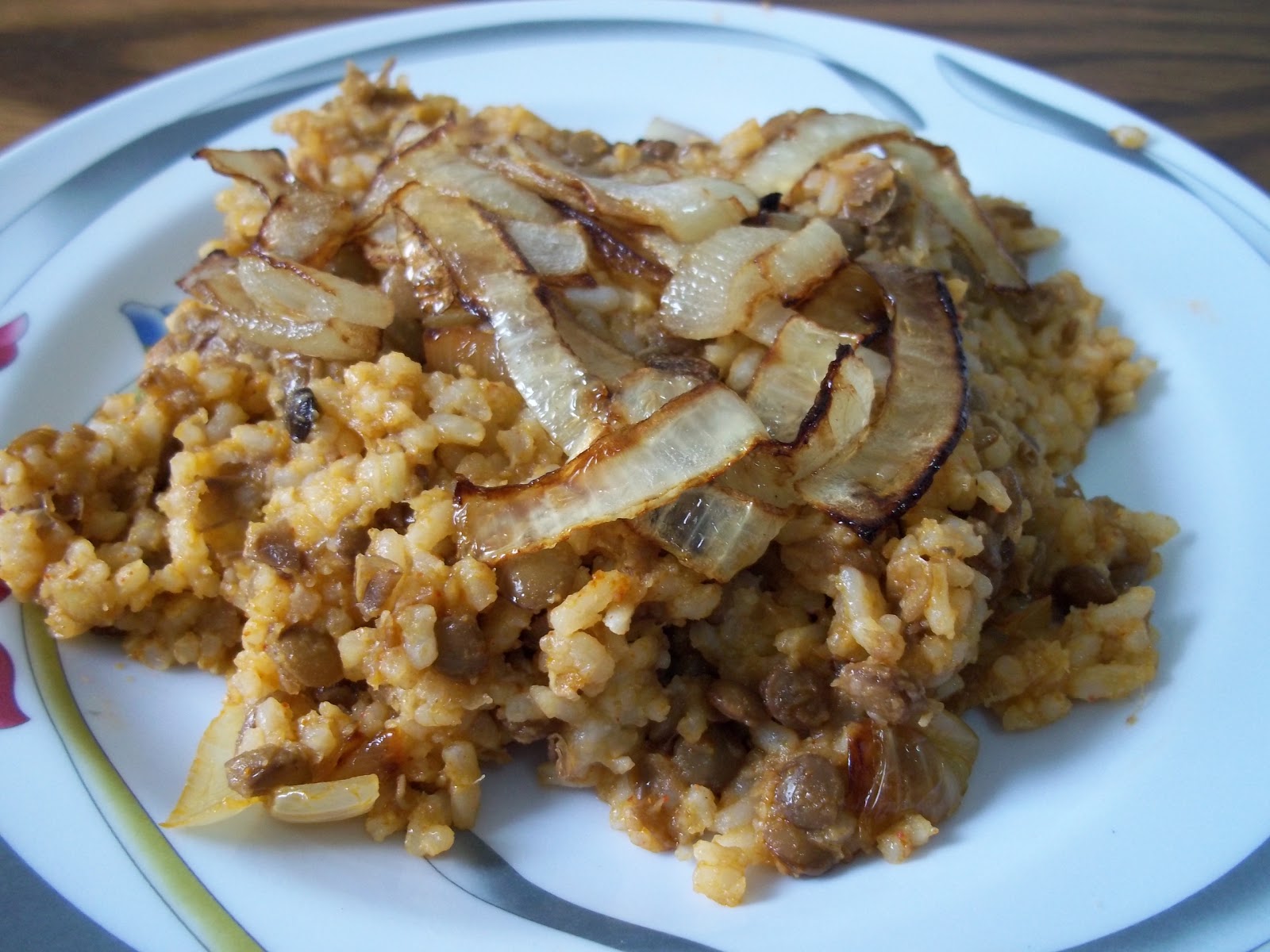 Syrian Mujaddara Recipe Rice and Lentils Penniless Parenting