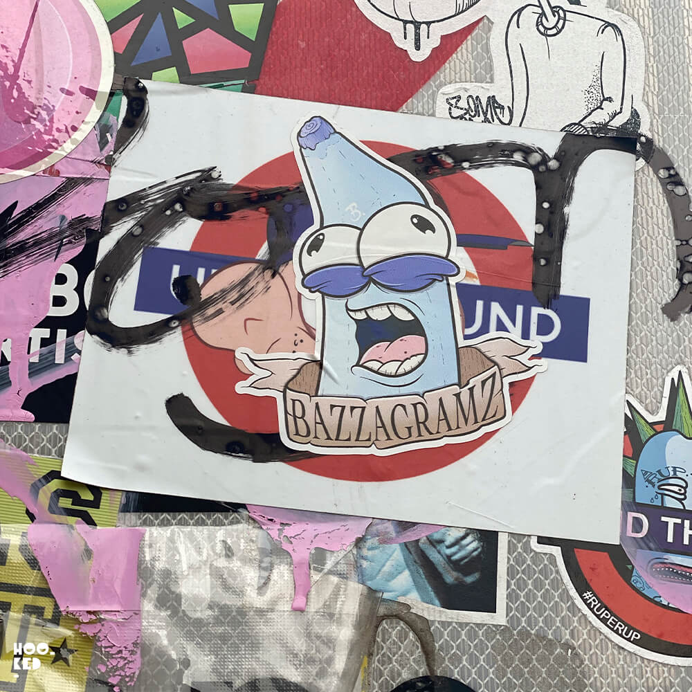London street art stickers by artist Bazzagramz