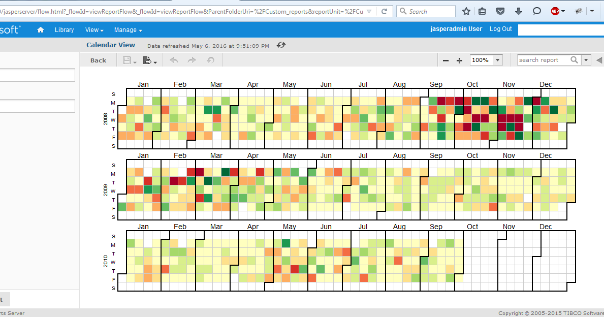 Pochampalli IT Labs D3 Calendar view visualization example using
