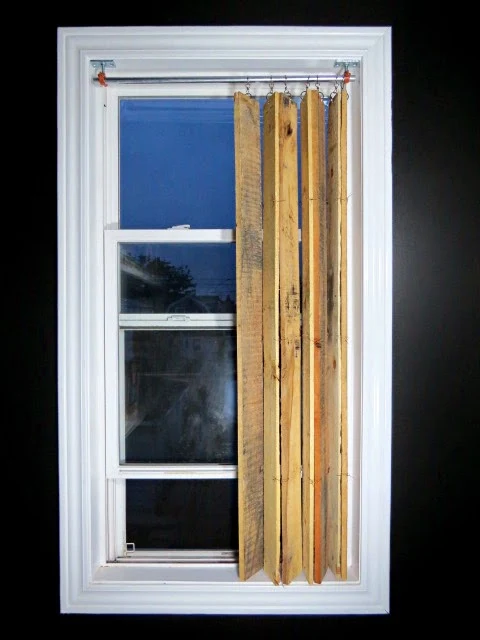 pallet wood vertical blinds open