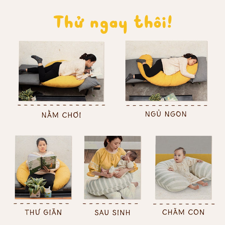 [A159] Công dụng thần kỳ của gối chữ C cho Bà Bầu