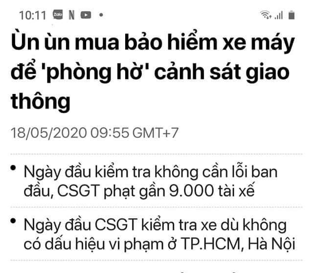 Kiểm tra giao thông, làm giàu bất chính cho bảo hiểm xe máy?