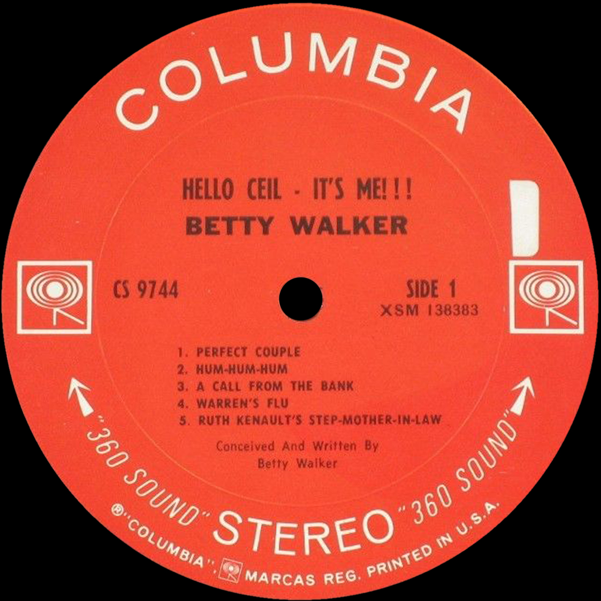 Vintage Stand Up Comedy Betty Walker Hello Ceil It S Me 1960s