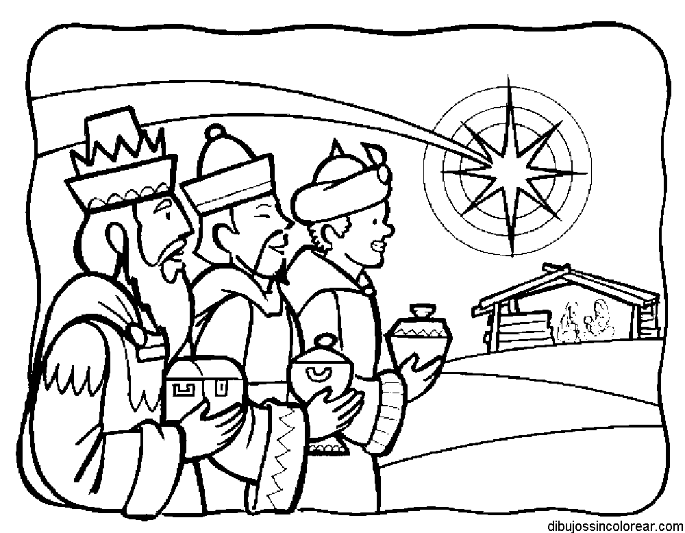 Especial de Navidad: Dibujos de Reyes Magos para colorear