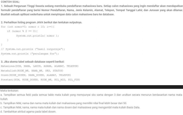 Materi Soal SKB Pranata Komputer CPNS 2020 (Seleksi Kompetensi Bidang)