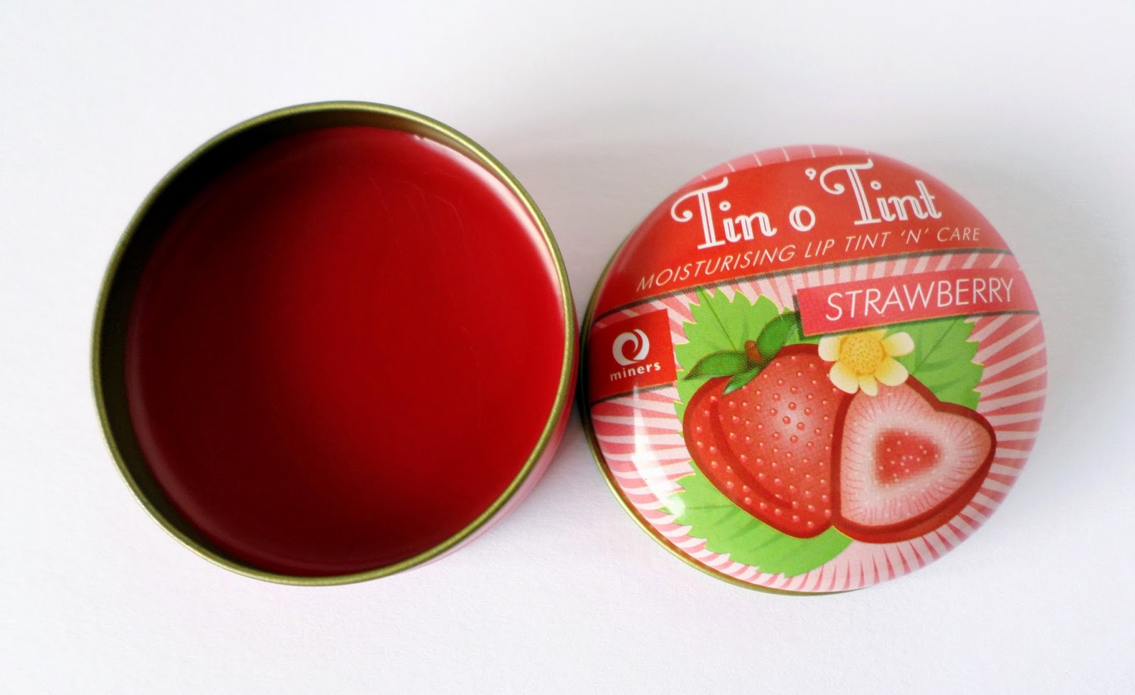 Miners Cosmetics Strawberry Tin o' Tint Tinted Lip Balm 