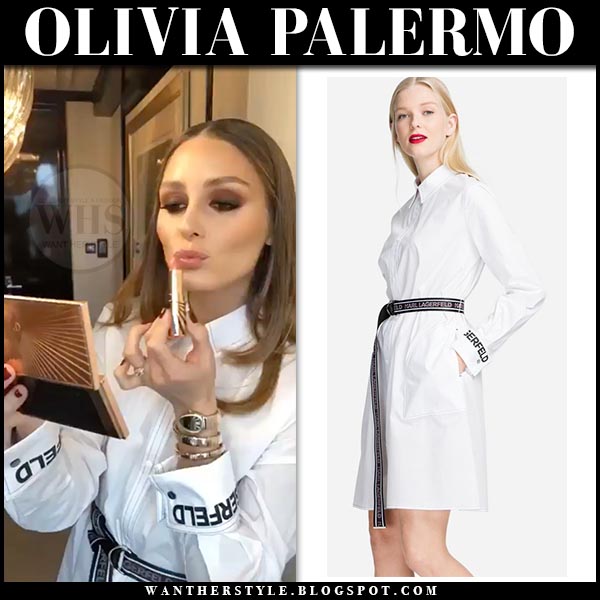 white shirt dress with black belt