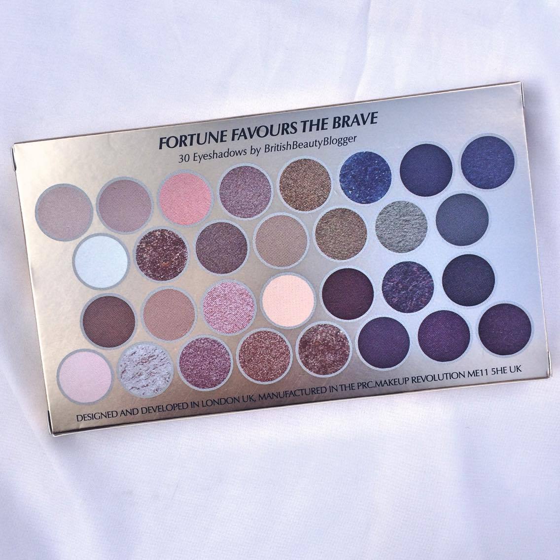 REVIEW & SWATCHES MAKEUP REVOLUTION & BRITISH BEAUTY BLOGGER 'FORTUNE FAVOURS THE BRAVE' COLLBABORATION |