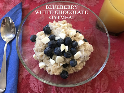 Blueberries, oatmeal, and white chocolate...What could be better?