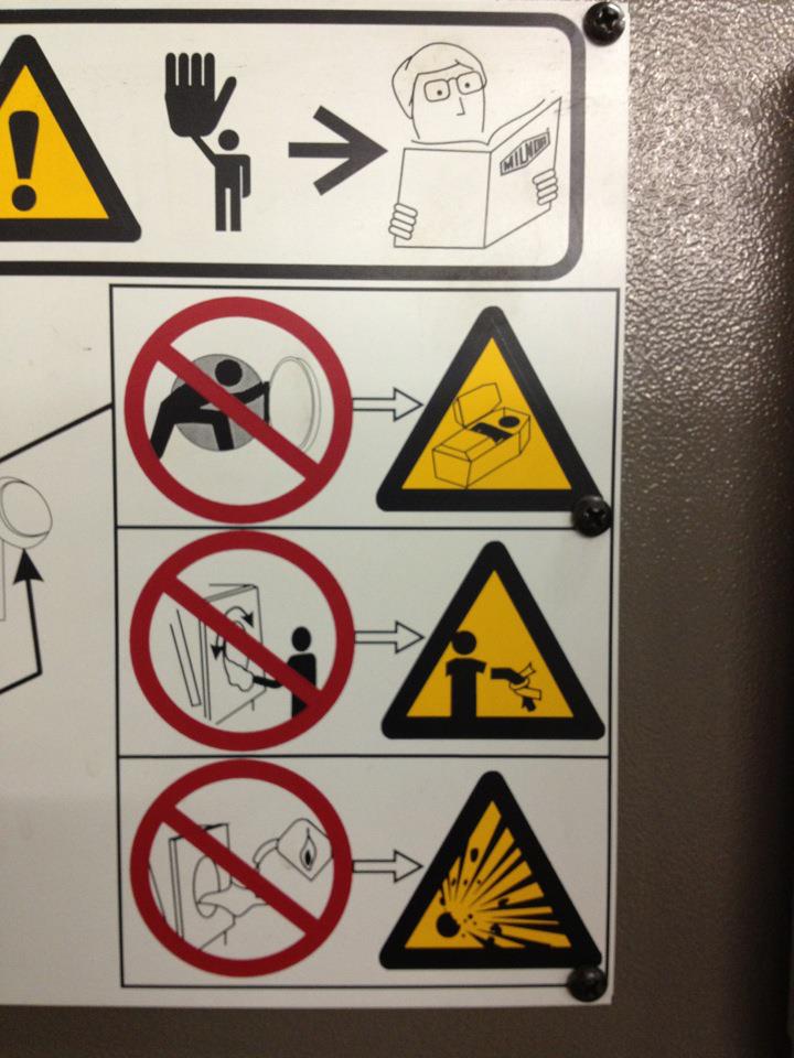 Denimtarian. warning sign washing / laundry machine