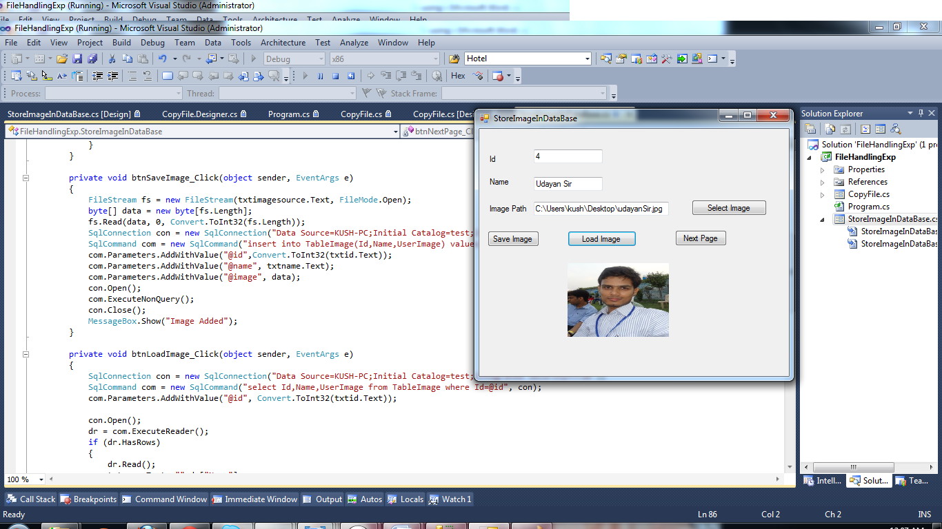 POINT how to save image in data base in windows